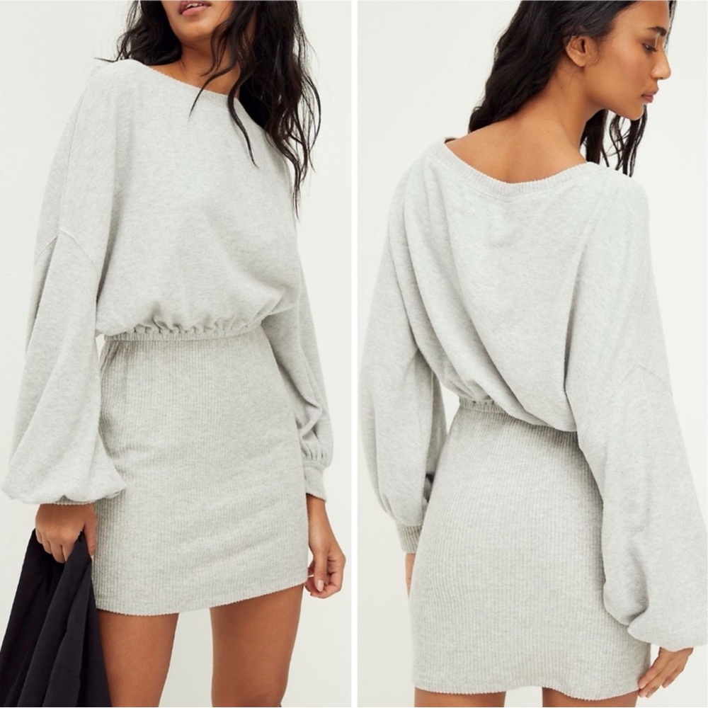 Free People Beach Last Call Mini Dress | Gray | Small